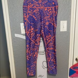 Zumba Fitness  Dance Leggings - Purple and Orange